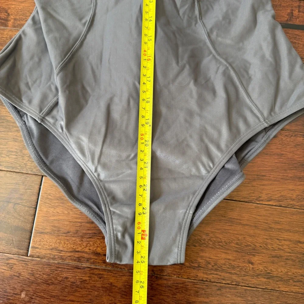 TA3 Lifty Swimsuit XL Short B/C Pewter‎ Gray Corset Back One Piece NWT Snatched